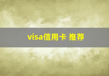 visa信用卡 推荐